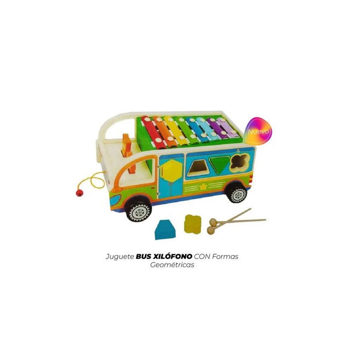 GENERICO - Juguete Bus Xilófono con Formas
