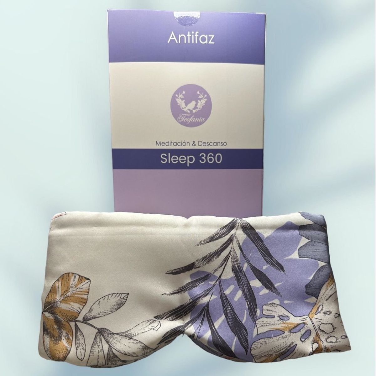 TEOFANIA - ANTIFAZ ACOLCHADO EN SEDA FLOREADO-TEOFANIA