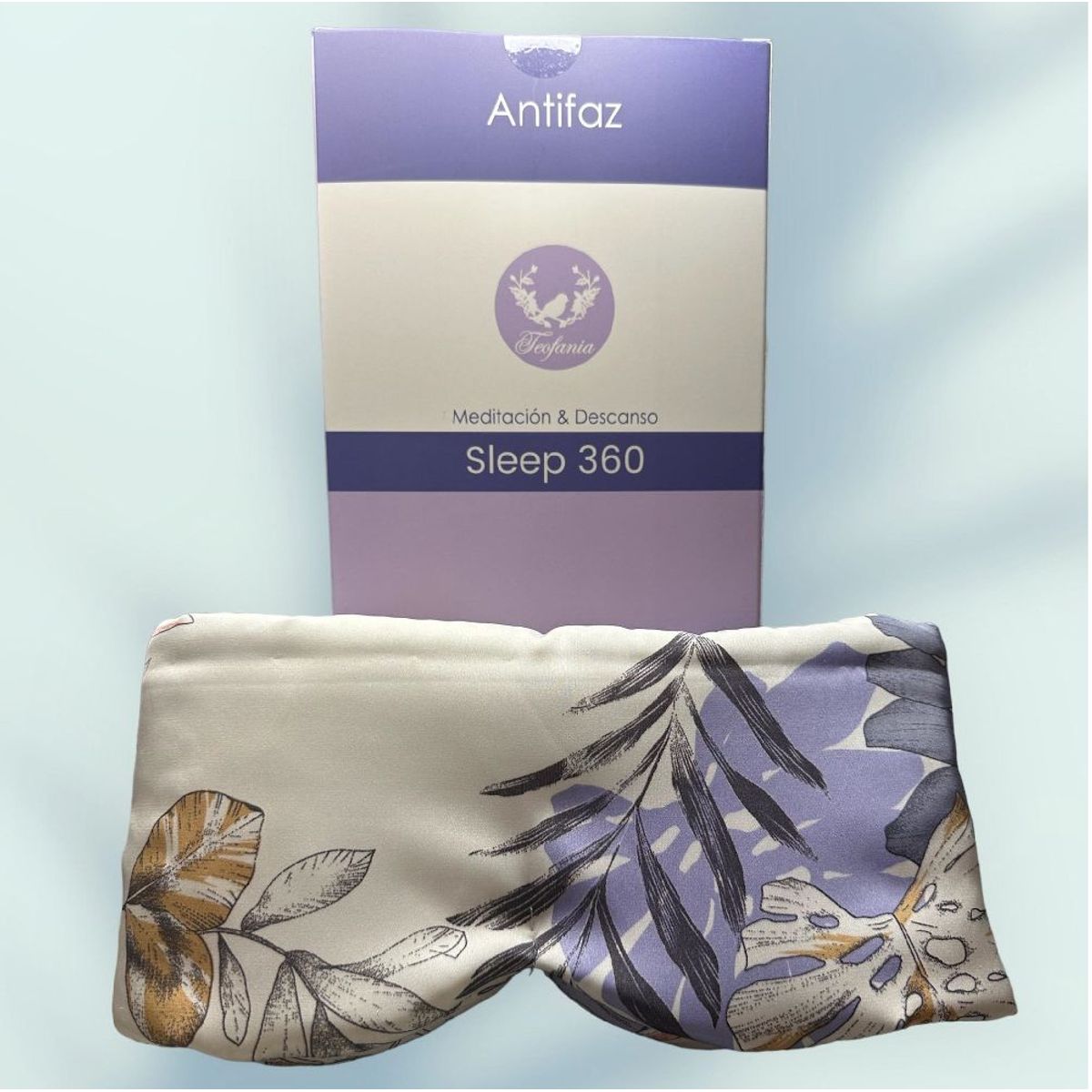 TEOFANIA - ANTIFAZ ACOLCHADO EN SEDA FLOREADO-TEOFANIA