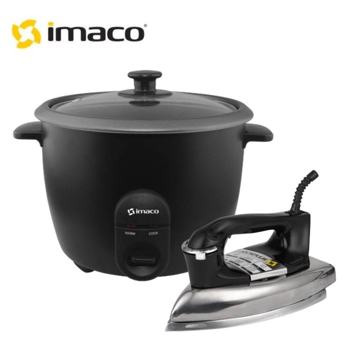 IMACO - COMBO IMACO OLLA ARROCERA RC18N  PLANCHA CLASICA PESADA I1700