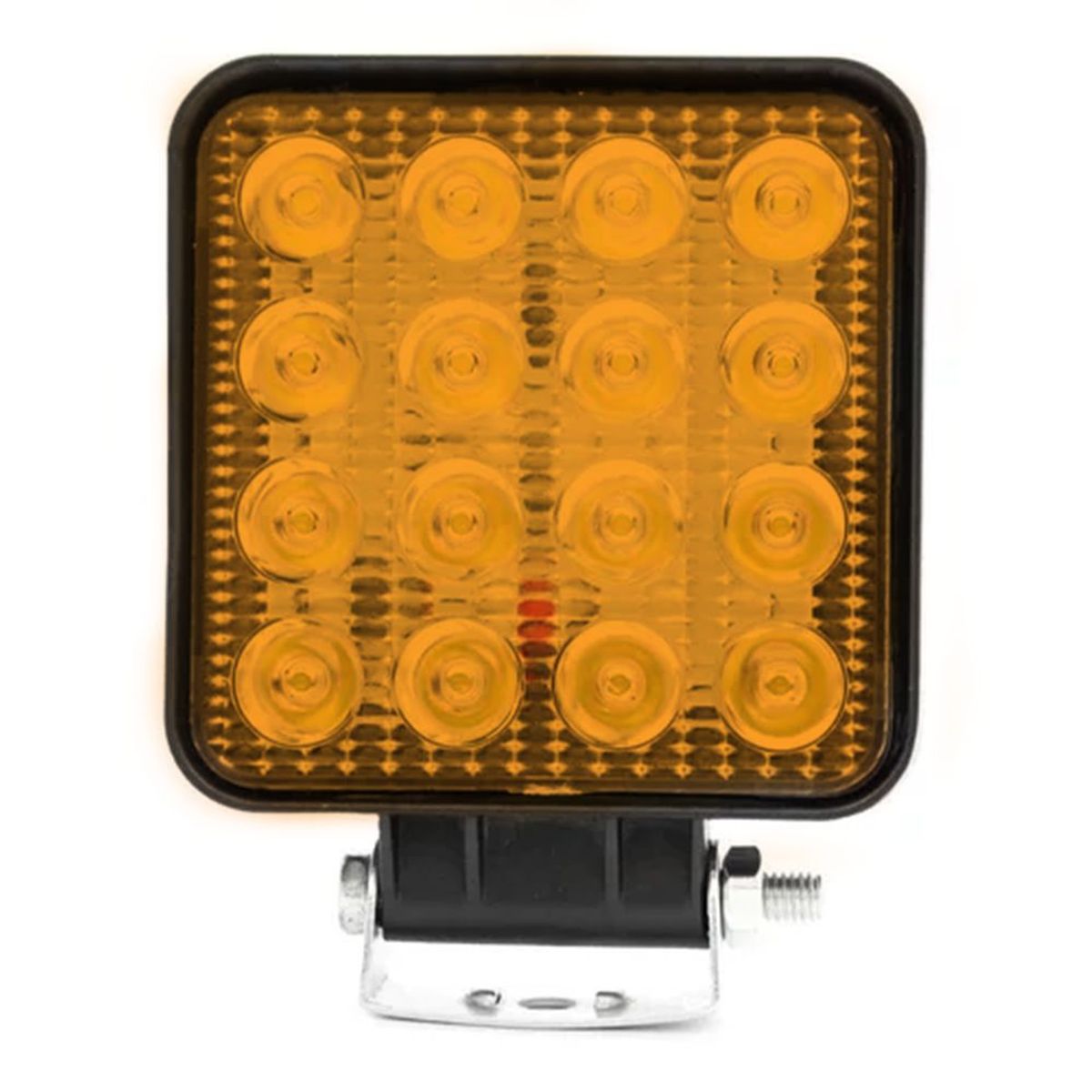 GENERICO - Faro Led Cuadrado Amarillo 16 Led 48w 12/24v Auto Camión Bus