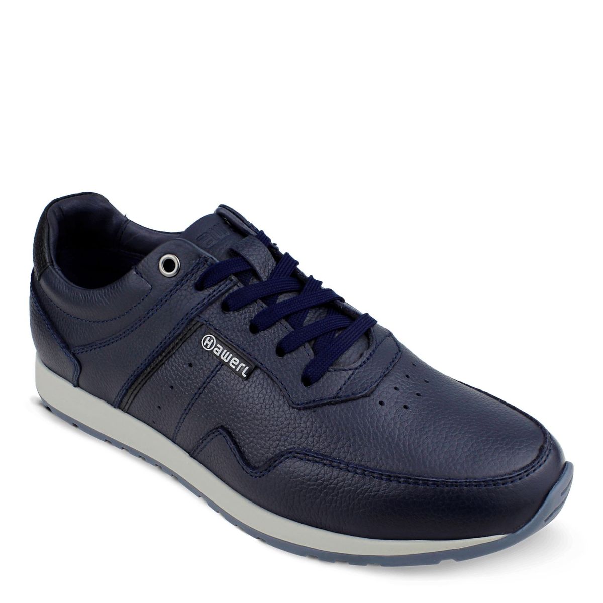 HAWERL - Zapatilla Yogi de Cuero Hombre H522 Azul