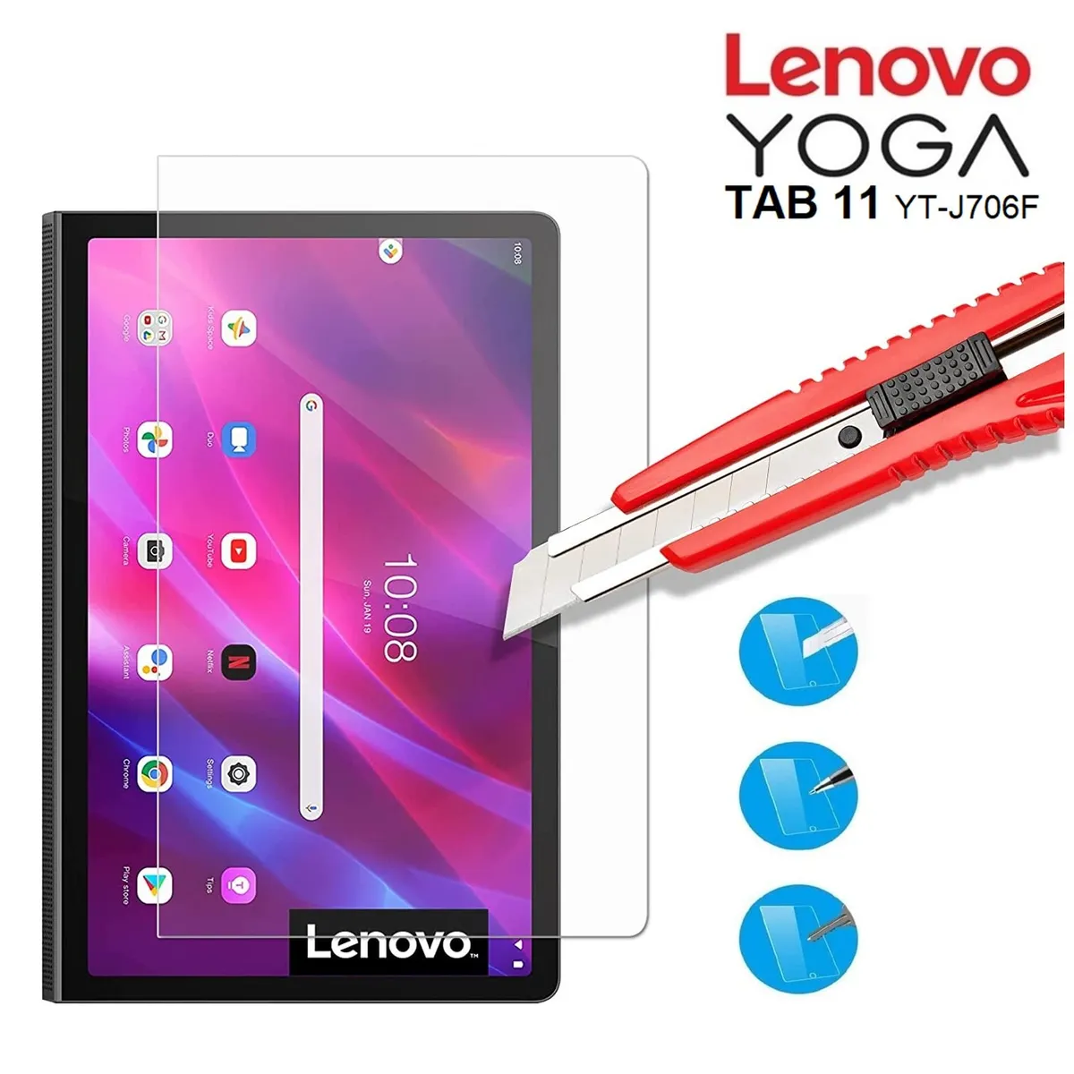 GENERICO - Protector de Pantalla para Lenovo Yoga Tab 11 YT-J706F Mica de Vidrio