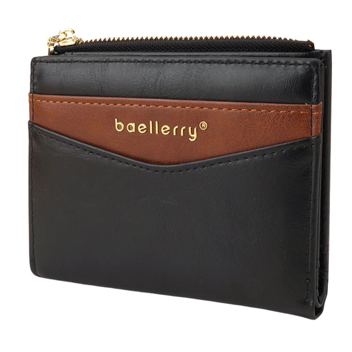 BAELLERRY - Moderna billetera de cuero vegano PU DR101