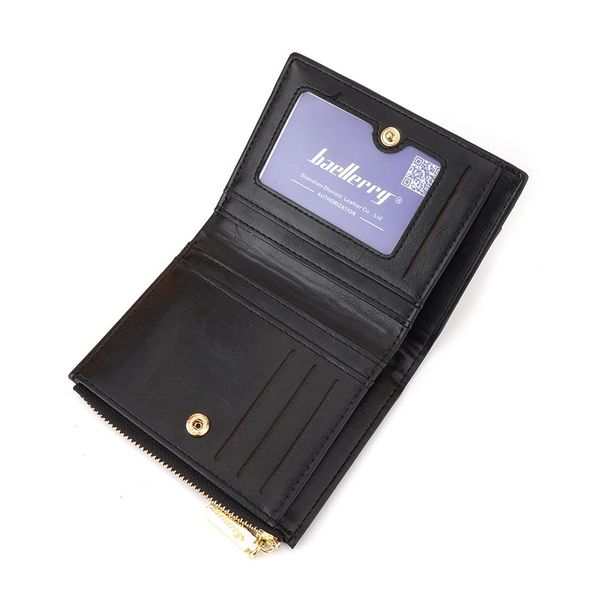 BAELLERRY - Moderna billetera de cuero vegano PU DR101