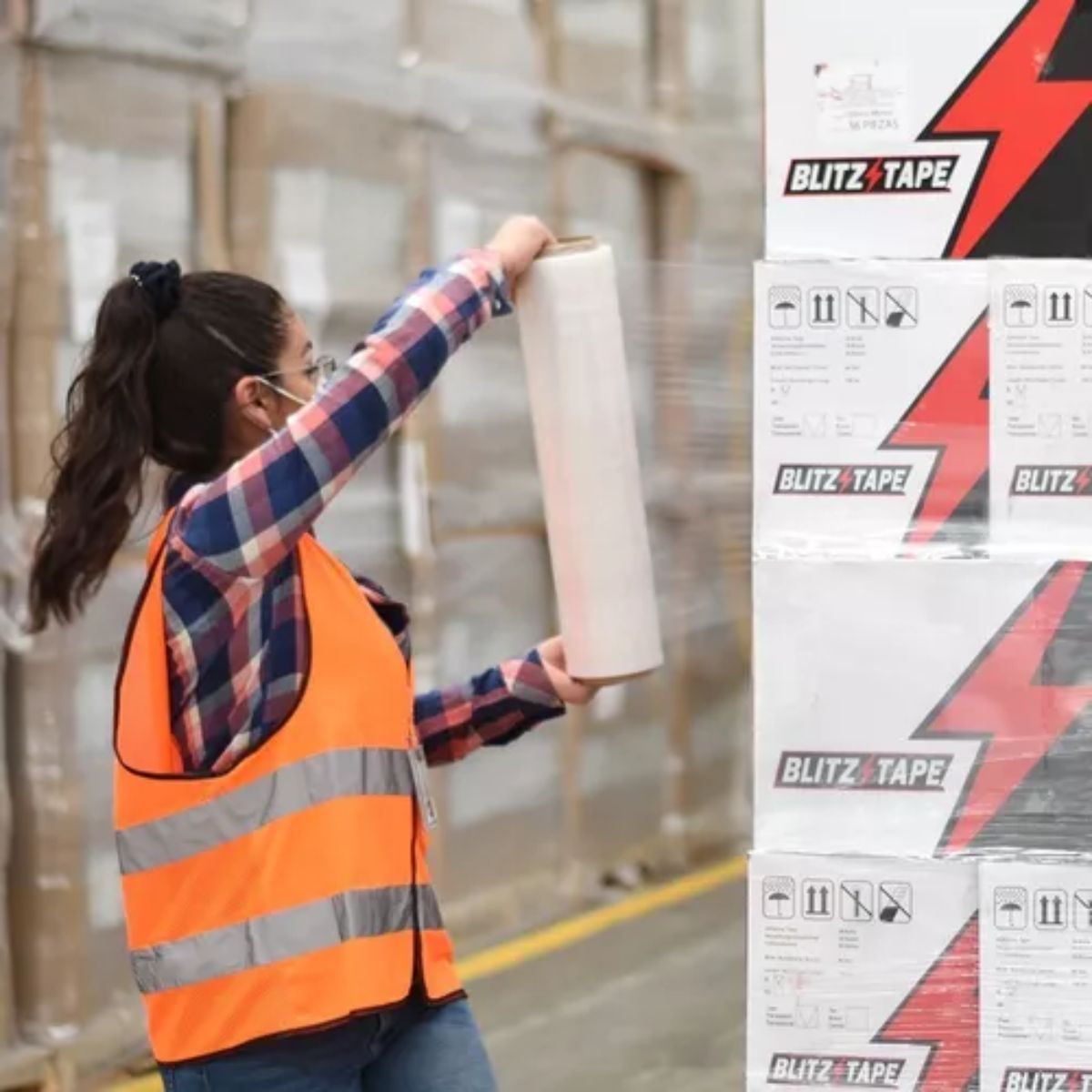 GENERICO - Caja X 8 Conos Strecth Film 09 PuLG, Film Para Embalaje Fil