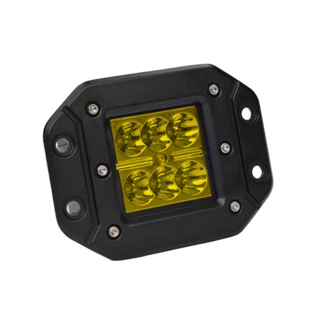 GENERICO - Faro Led Neblinero 18 W Luz Ambar 6 Leds Marca Lux Led