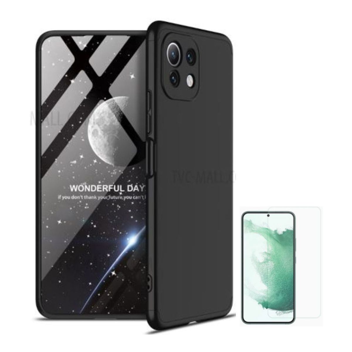 GKK - CASE NEGRO GKK 360 XIAOMI MI 11 LITE Y VIDRIO