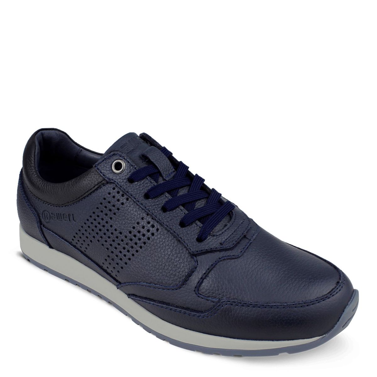 HAWERL - Zapatilla Yogi de Cuero Hombre H486 Azul