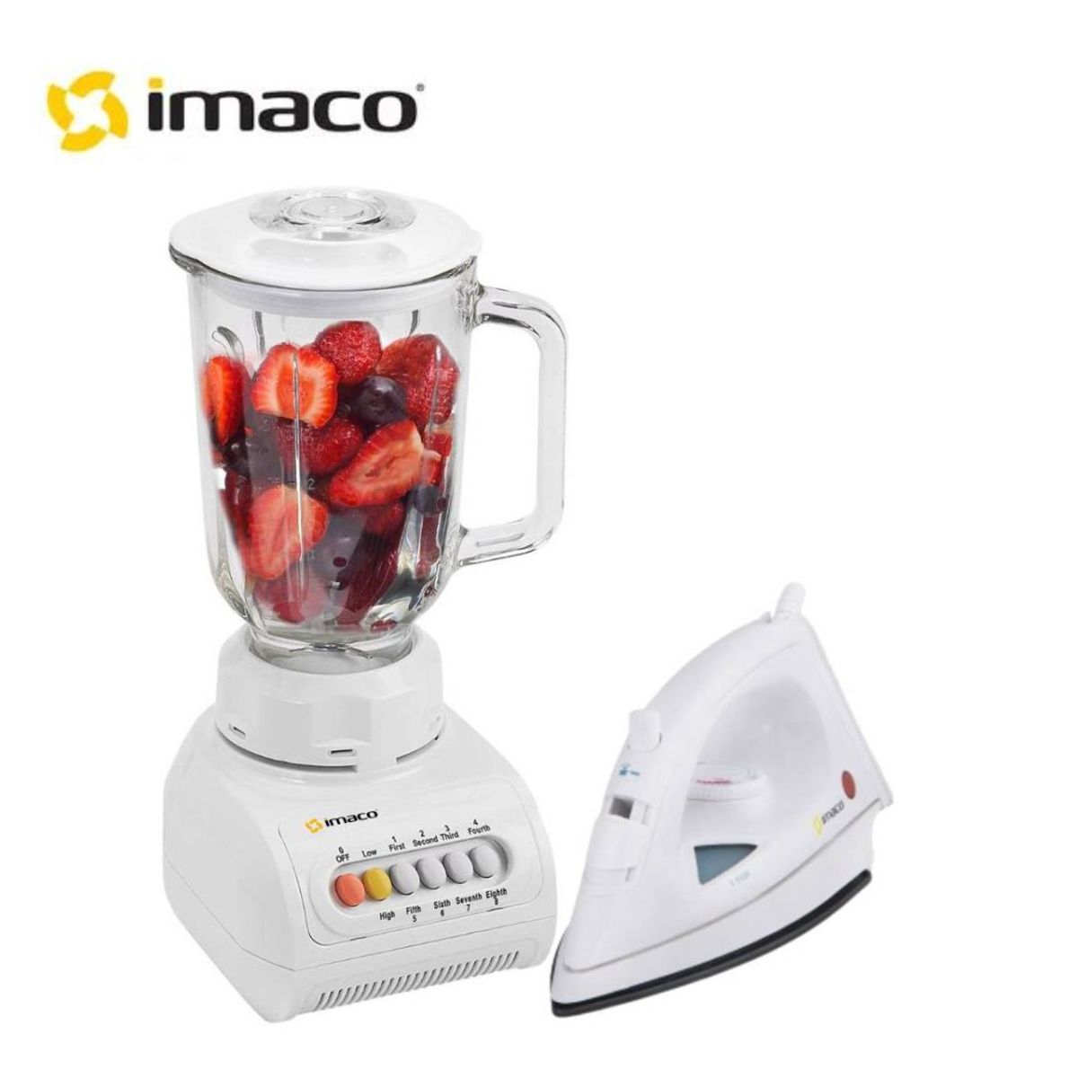 IMACO - COMBO IMACO LICUADORA 8 VEL + PLANCHA ETA10