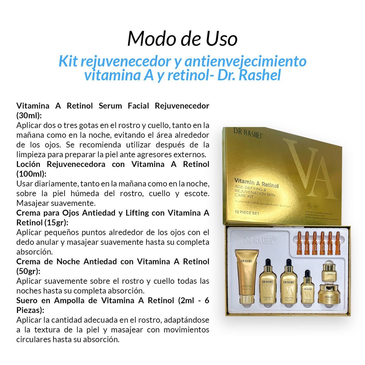 GENERICO - 2 Kit rejuvenecedor y antienvejecimiento vitamina A y retinol