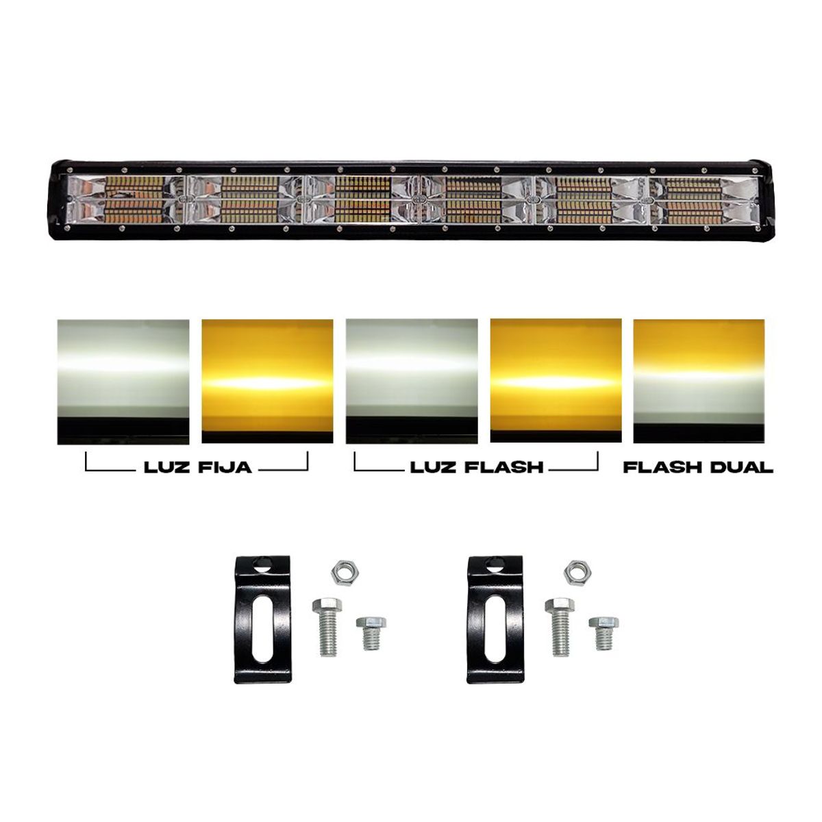 GENERICO - Barra Led Neblinero 432 W Luz Dual 144 Leds Marca Lux Led