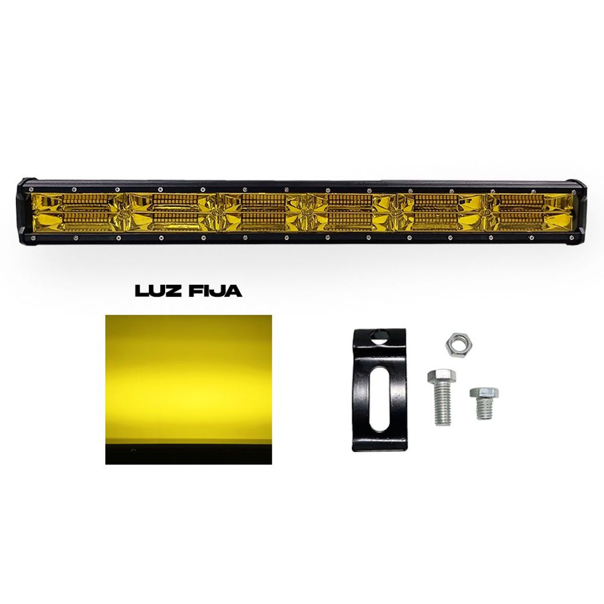GENERICO - Barra Led Neblinero 432 W Luz Ambar 144 Leds Marca Lux Led