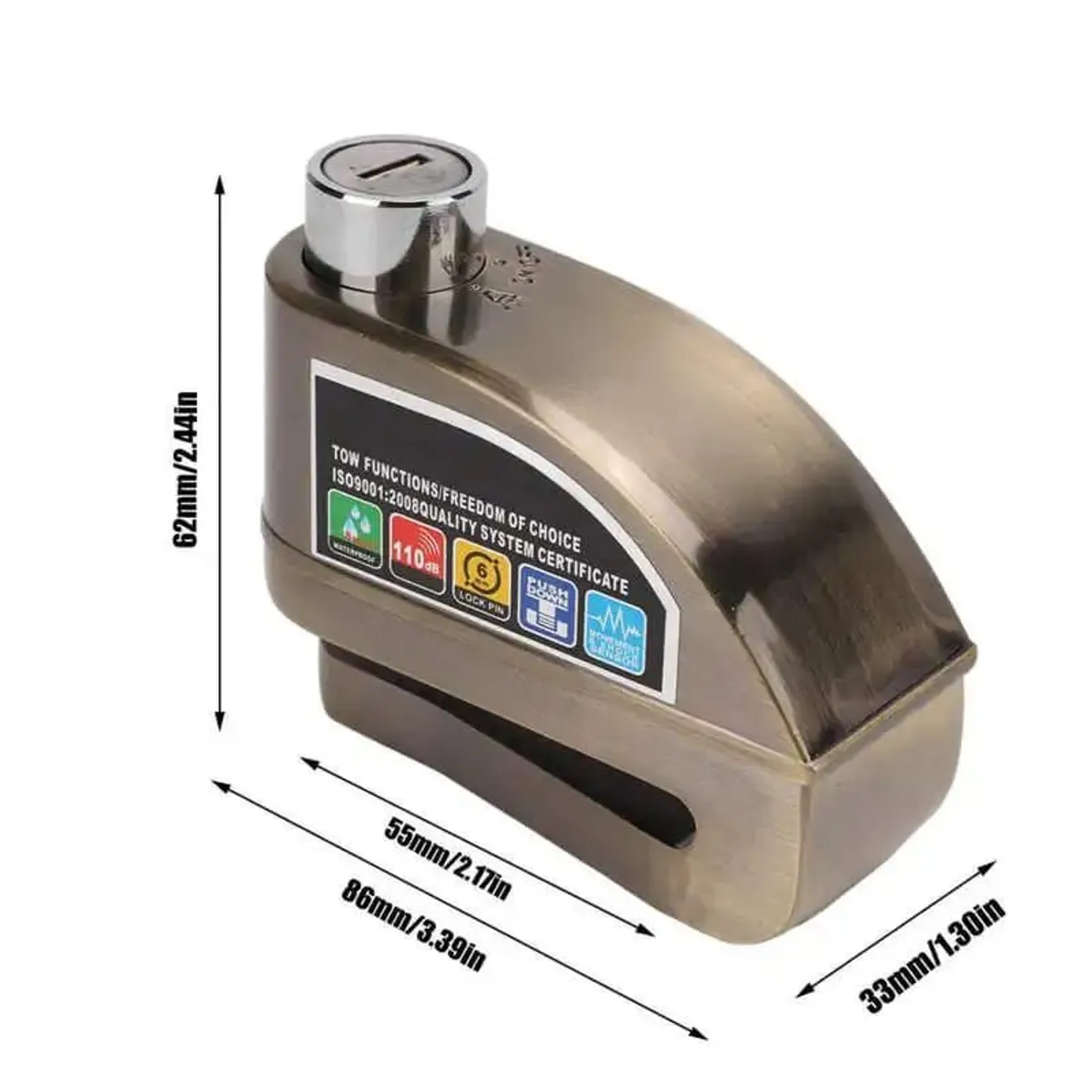 GENERICO - CANDADO DE DISCO GOLD