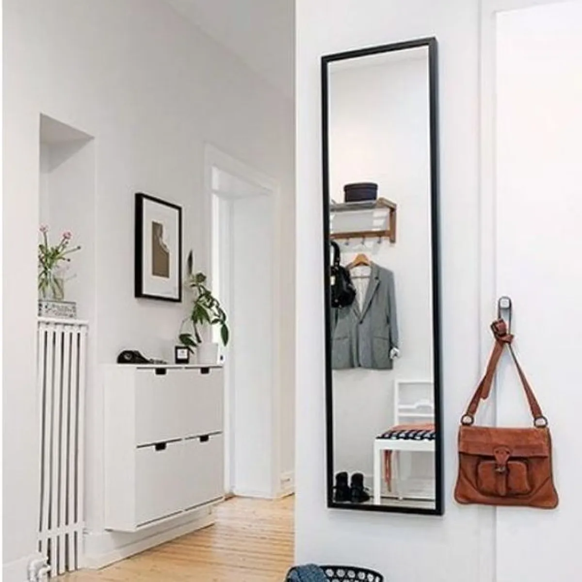 LUMINAR BRILLO & LUZ - Espejo rectangular con marco negro