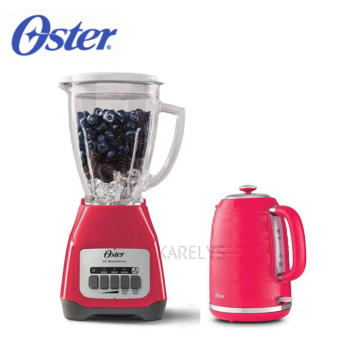 GENERICO - COMBO Oster Licuadora BLSTKAGMPB Hervidor Eléctrico BVSTKT4177M