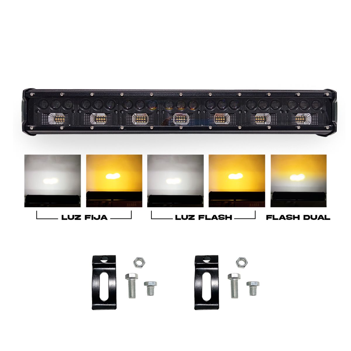 GENERICO - Barra Led Neblinero 168 W Luz Dual 40 Leds Marca Lux Led