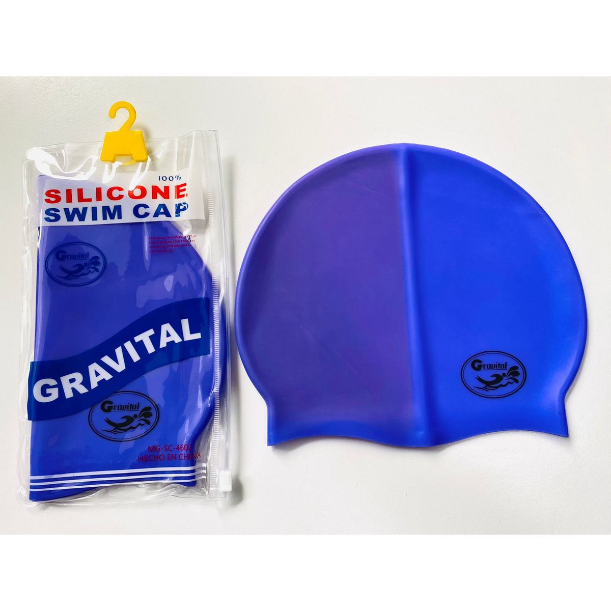 GRAVITAL - Gorro de silicona de natación AZUL