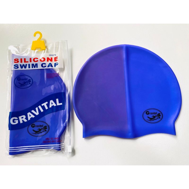 GRAVITAL - Gorro de silicona de natación AZUL