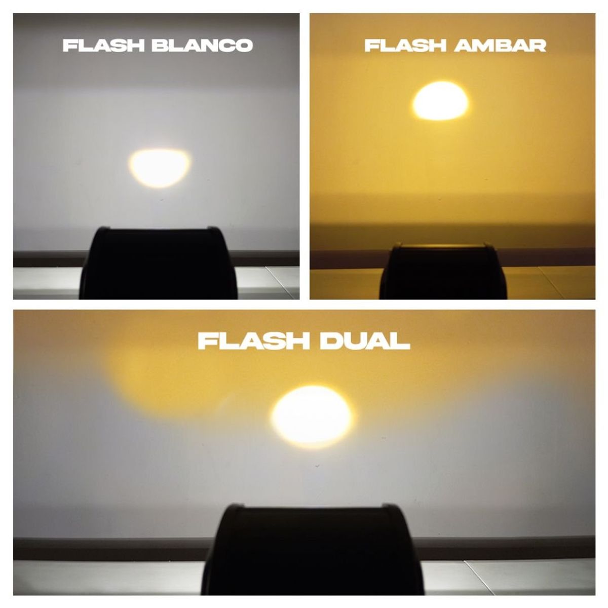 GENERICO - Barra Led Neblinero 24w Lupa Blanca/ámbar 8 Led Auto Moto