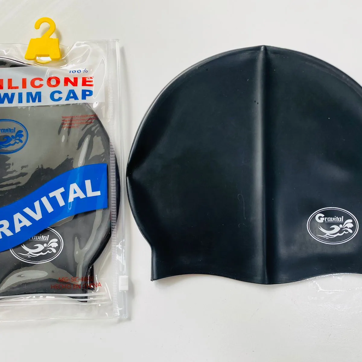 GRAVITAL - Gorro de silicona de natación Negro