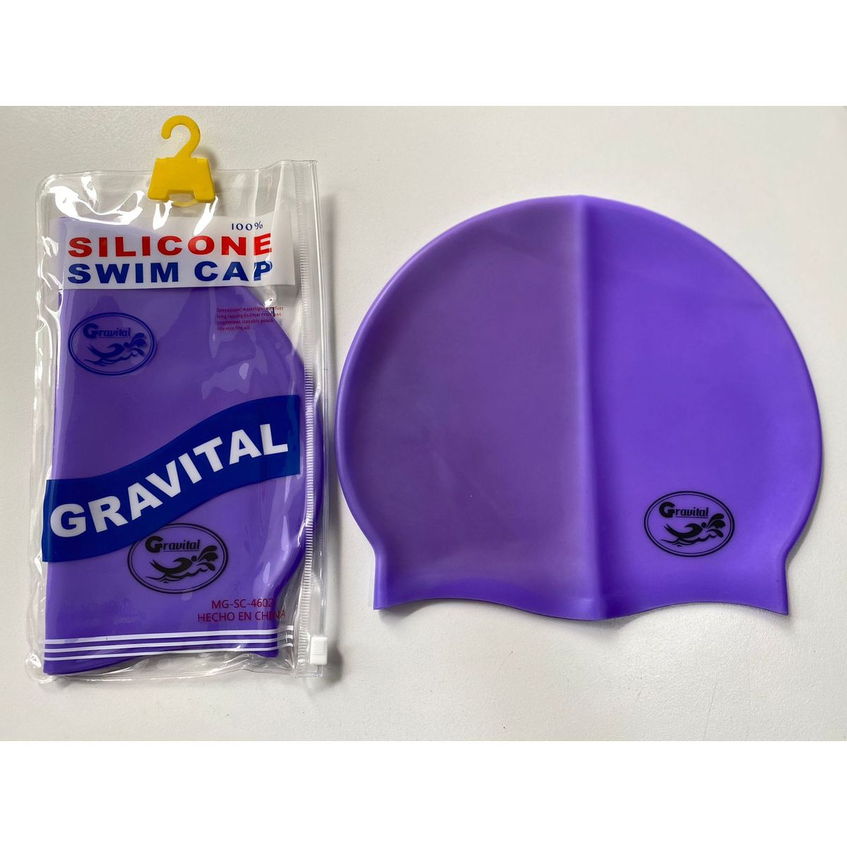 GRAVITAL - Gorro de silicona de natación Morado