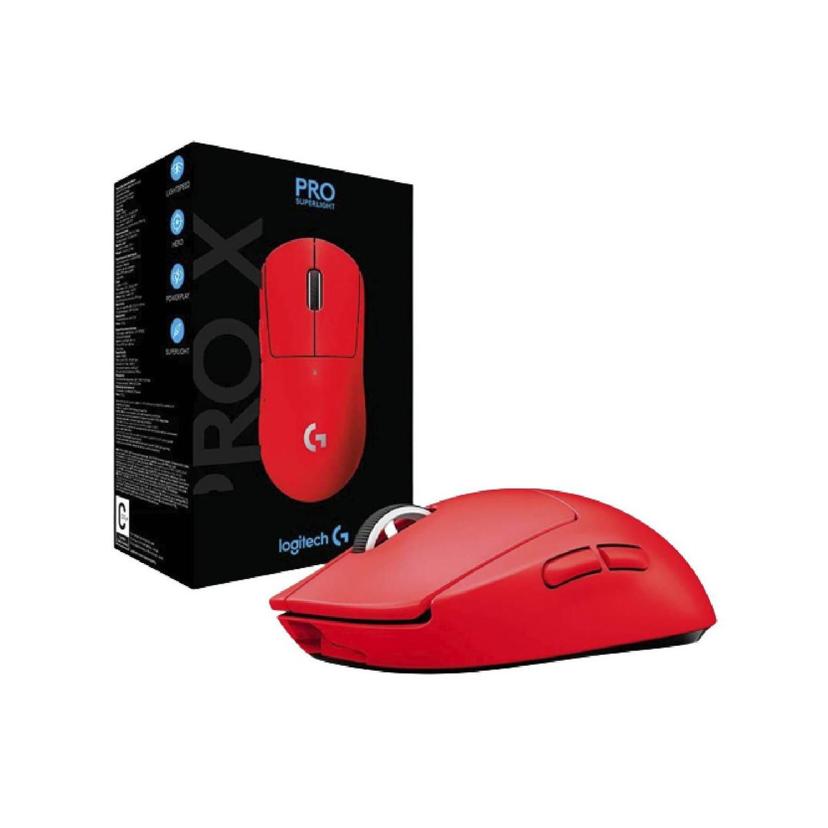 LOGITECH - Mouse Gaming Logitech G PRO X Superlight Wireless Rojo
