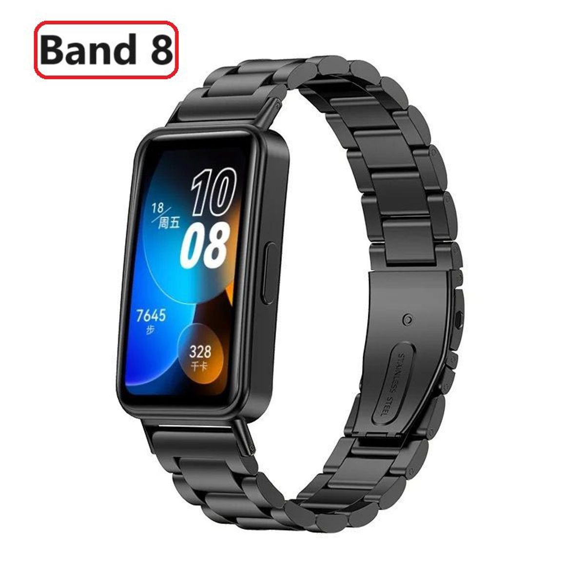 GENERICO - Correa de Eslabones para Huawei Band 8