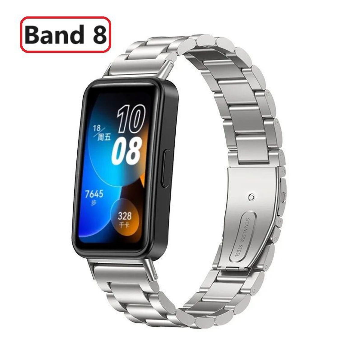 GENERICO - Correa de Eslabones para Huawei Band 8