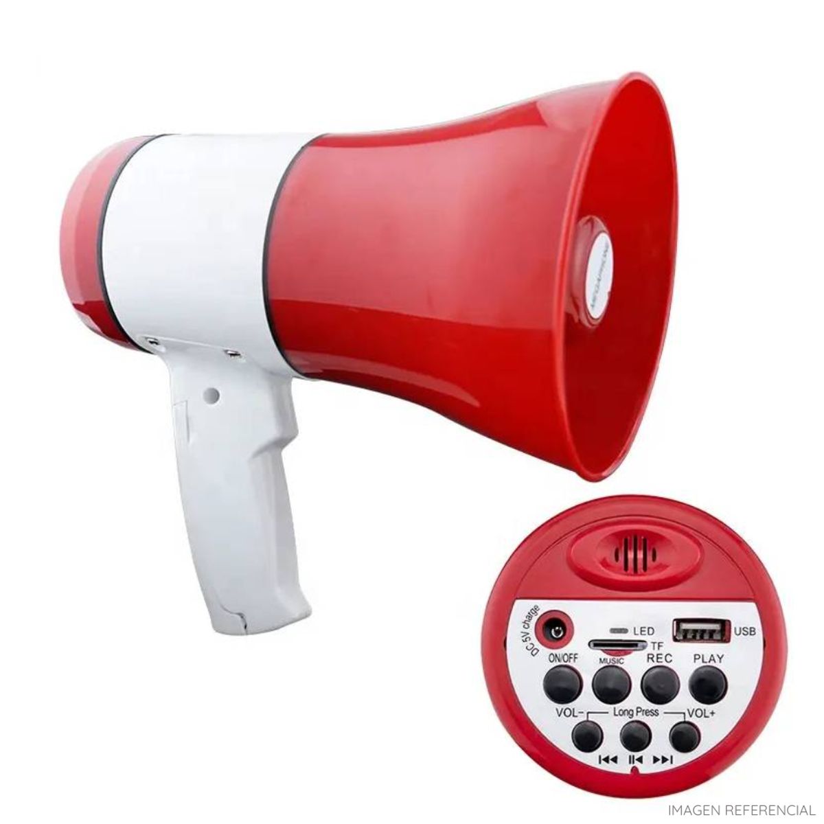 INSPIRA MARKET - Megafono 35W recargable para eventos y reuniones color Aleatorio