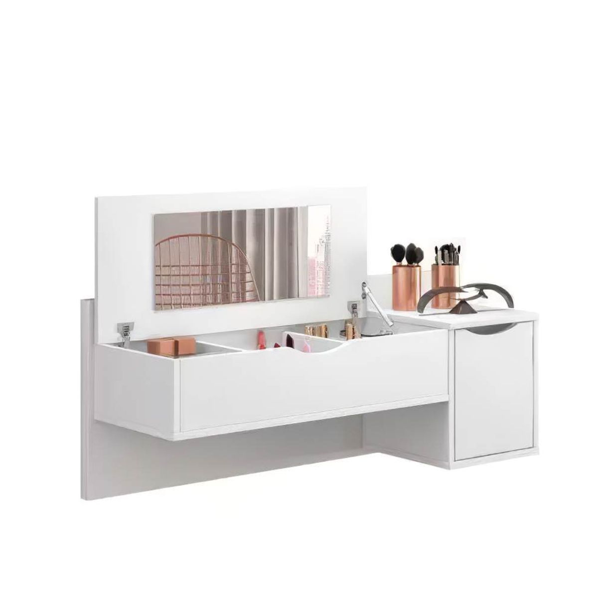 GENERICO - Tocador Con Espejo Flotante Fuyu Armado - Gaudi