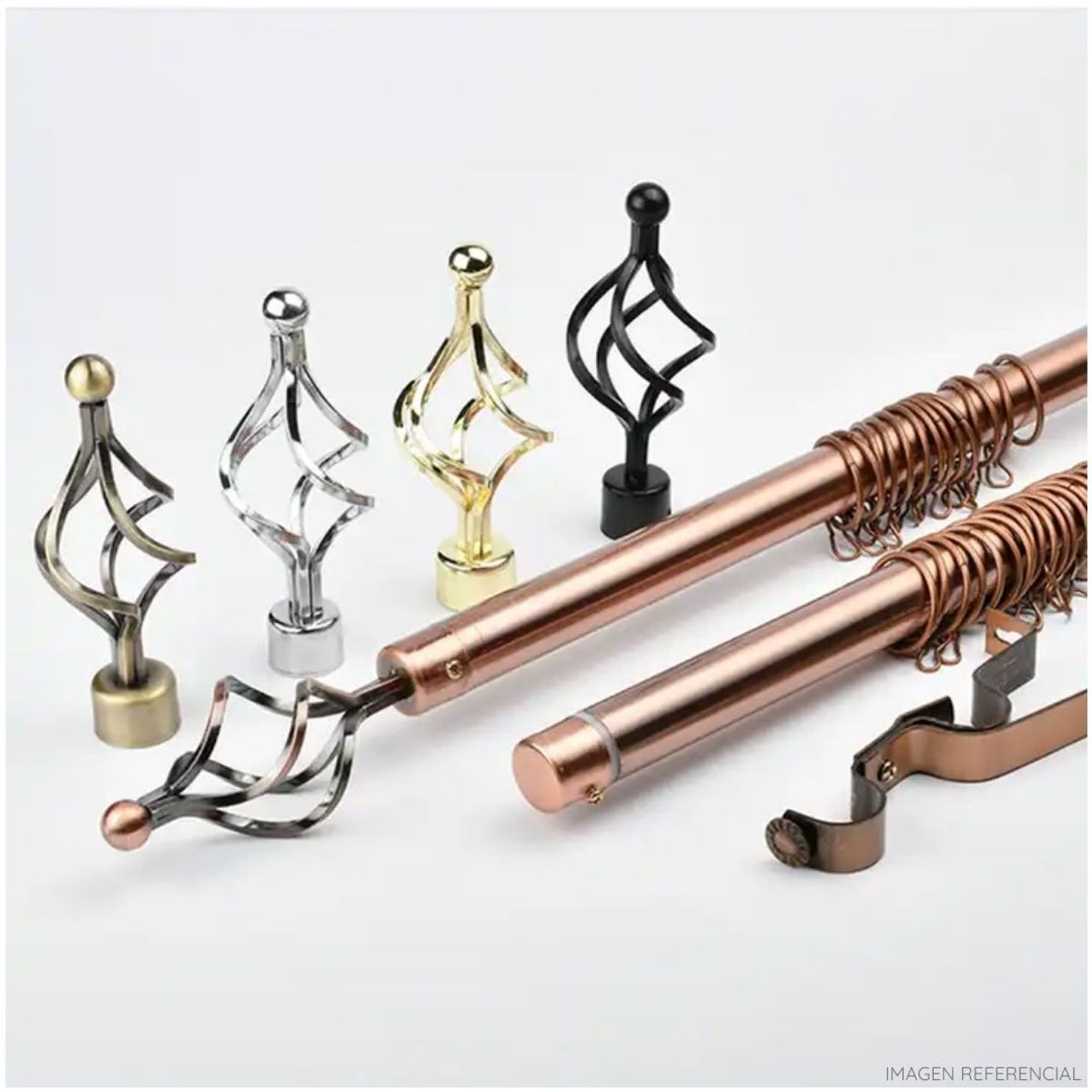 GENERICO - Barra / tubo de cortina decorativo graduable 1.80