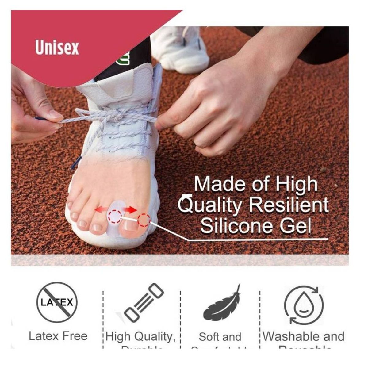 GENERICO - Gel separador de dedo del pie alivio para juanete