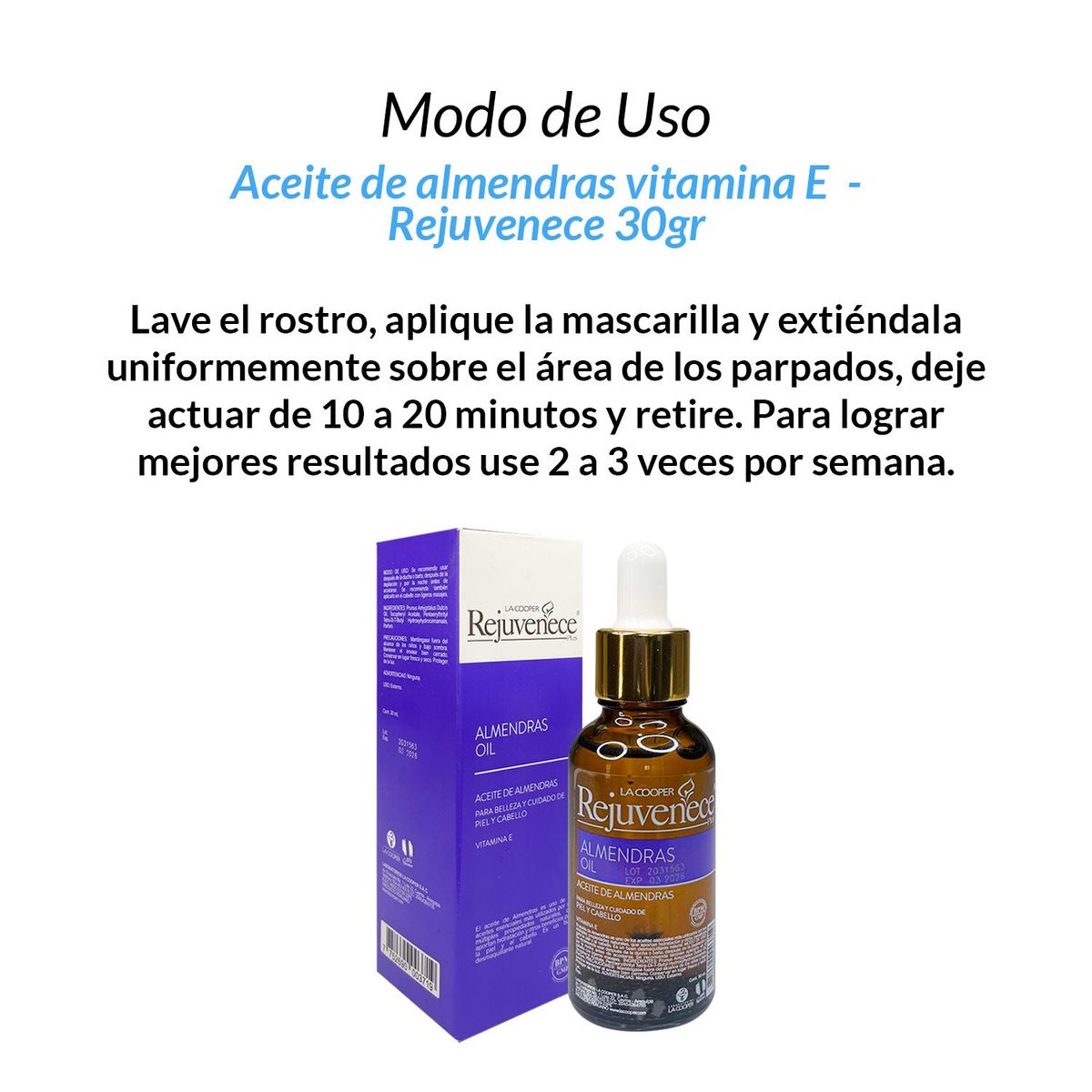 GENERICO - 2 Aceite de almendras Vitamina E 30ml - Rejuvenece