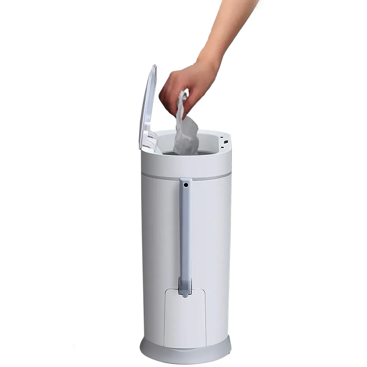 KOTIINI - Basurero sensor ABS con cepillo USB Kotiini 8L blanco