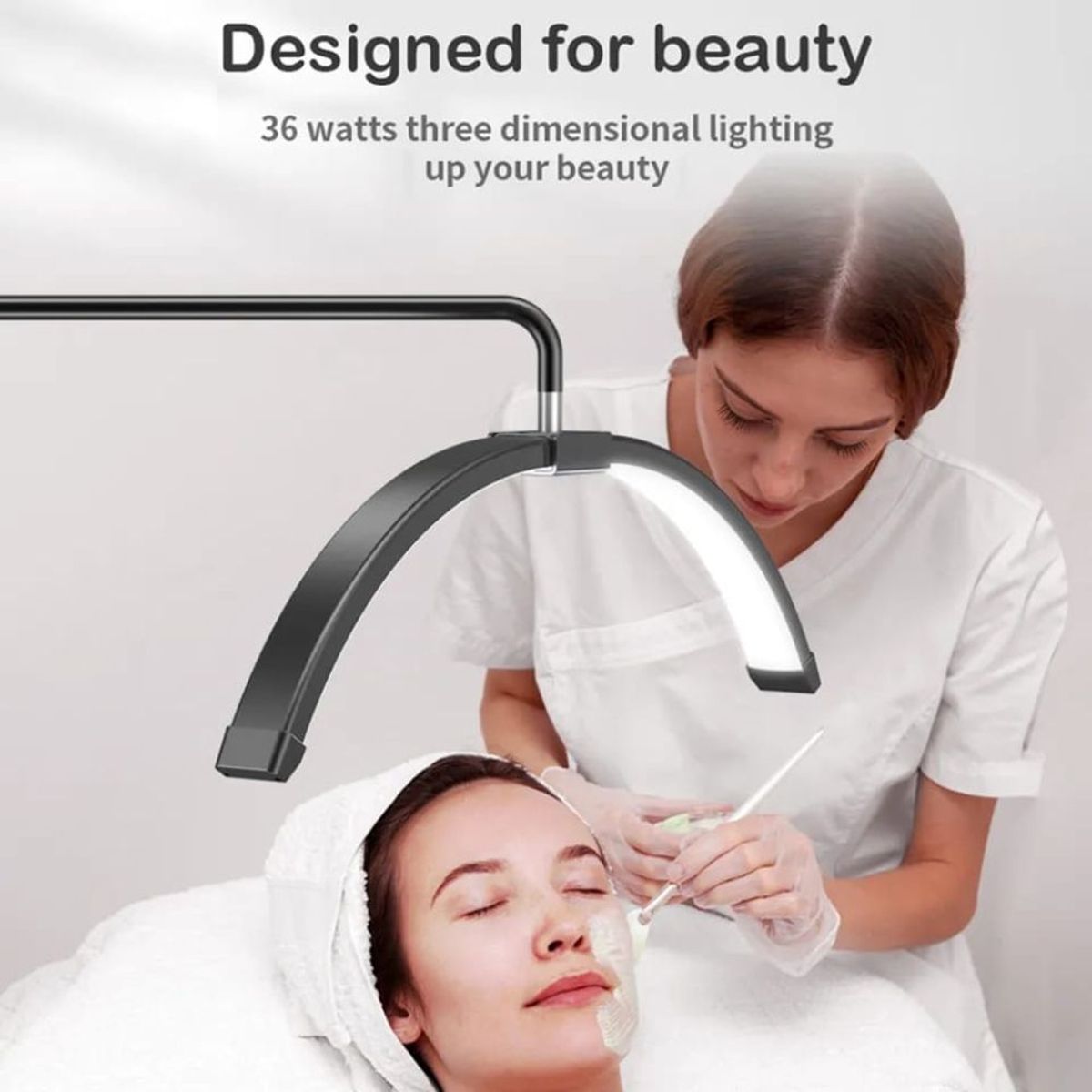 GENERICO - Lampara Led Media Luna Pro Soporte Suelo y Celular  Control Remoto