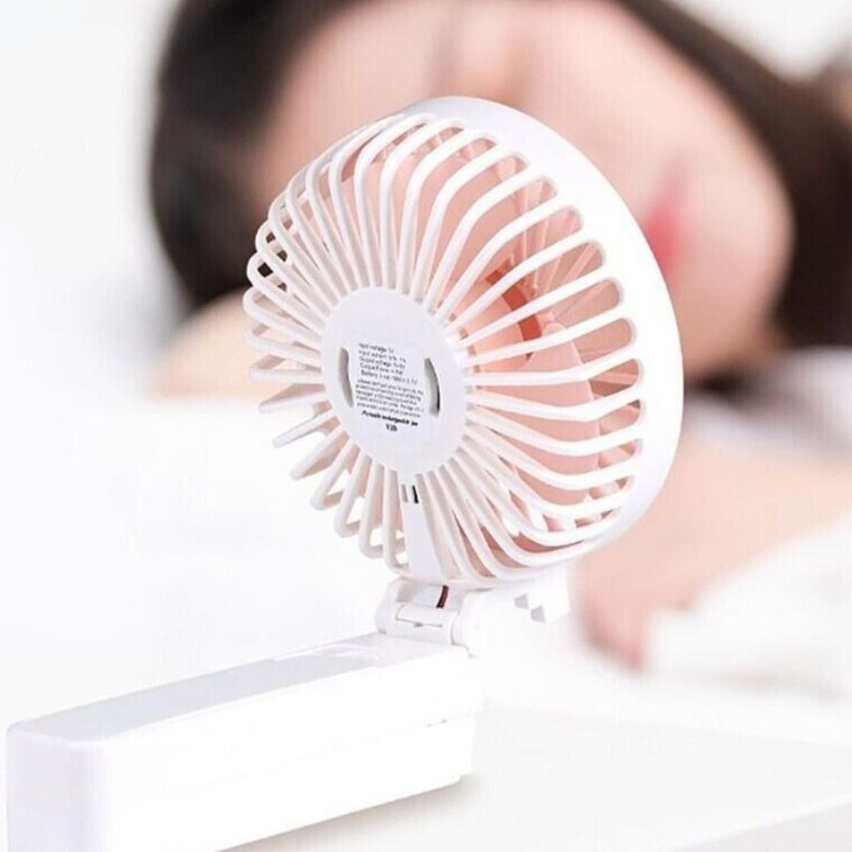 GENERICO - Mini ventilador portátil de mano plegable USB recargable