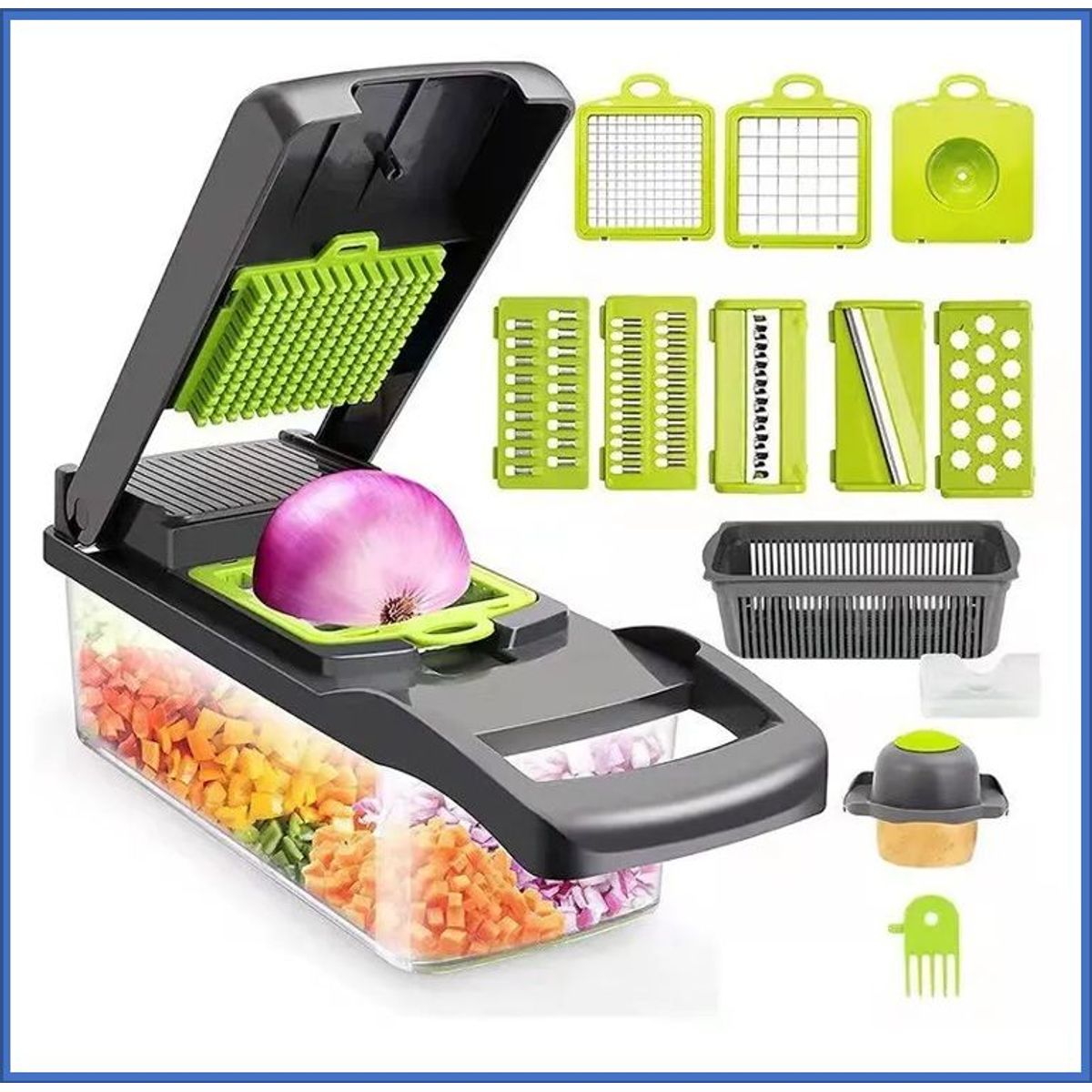 GENERICO - Rebanador de verduras multifuncional 12 en 1