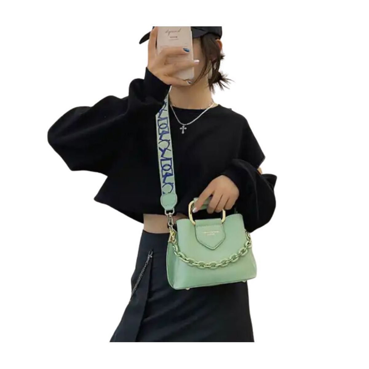 GENERICO - Bolso Pequeño Elegante Dual Verde Agua