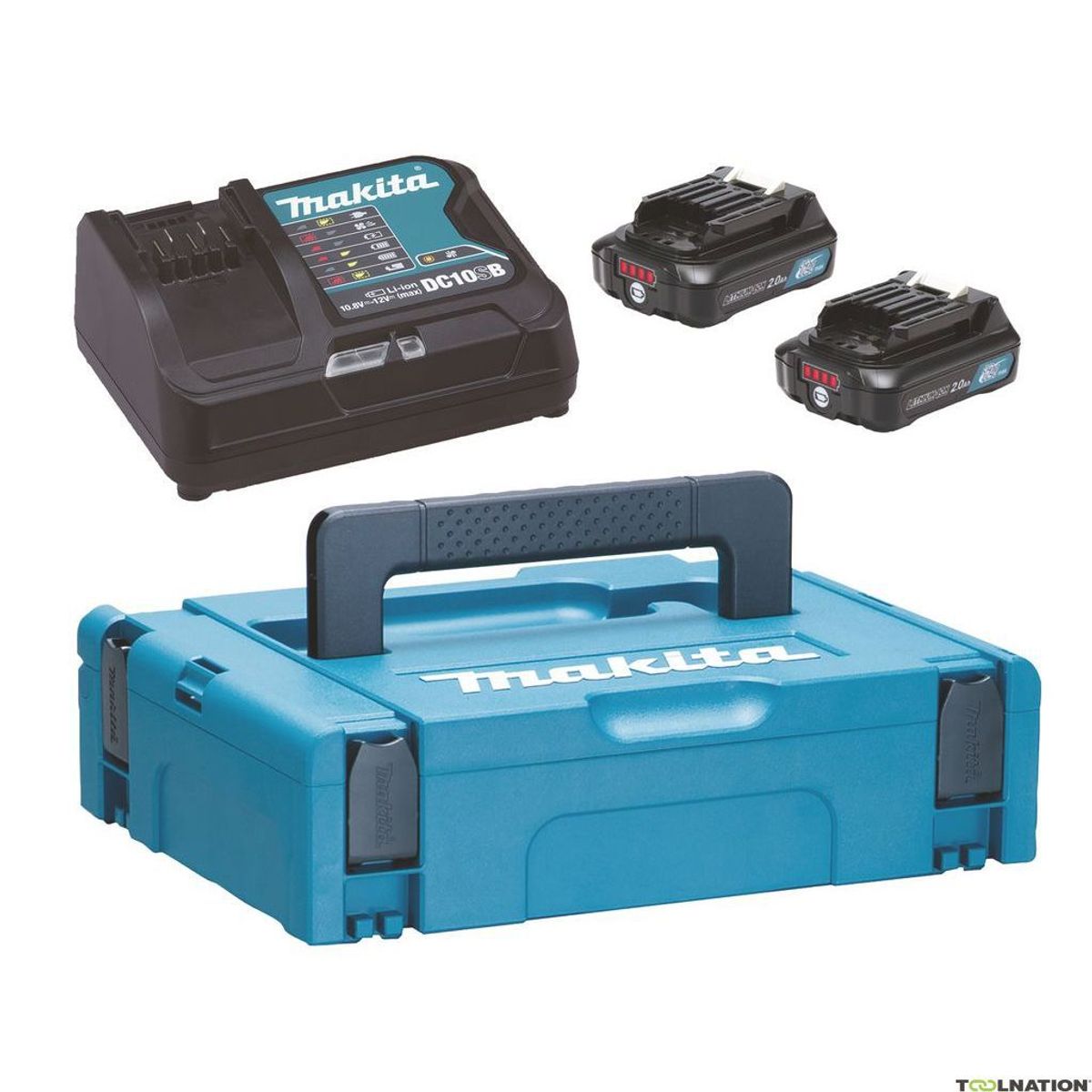 MAKITA - Set 2 Bat 12V CXT 2Ah BL1021B + Carg 12V DC10SB + MacPak Makita