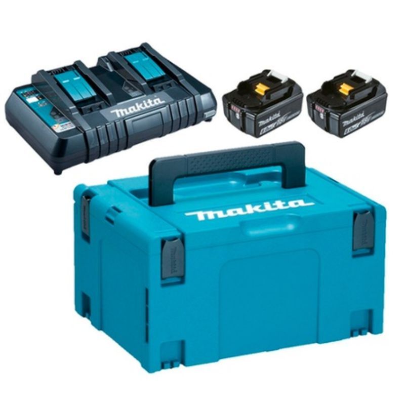 MAKITA - MakPac 2Bat 18V LXT 6.0 Ah BL1860B + Cargador Doble Makita