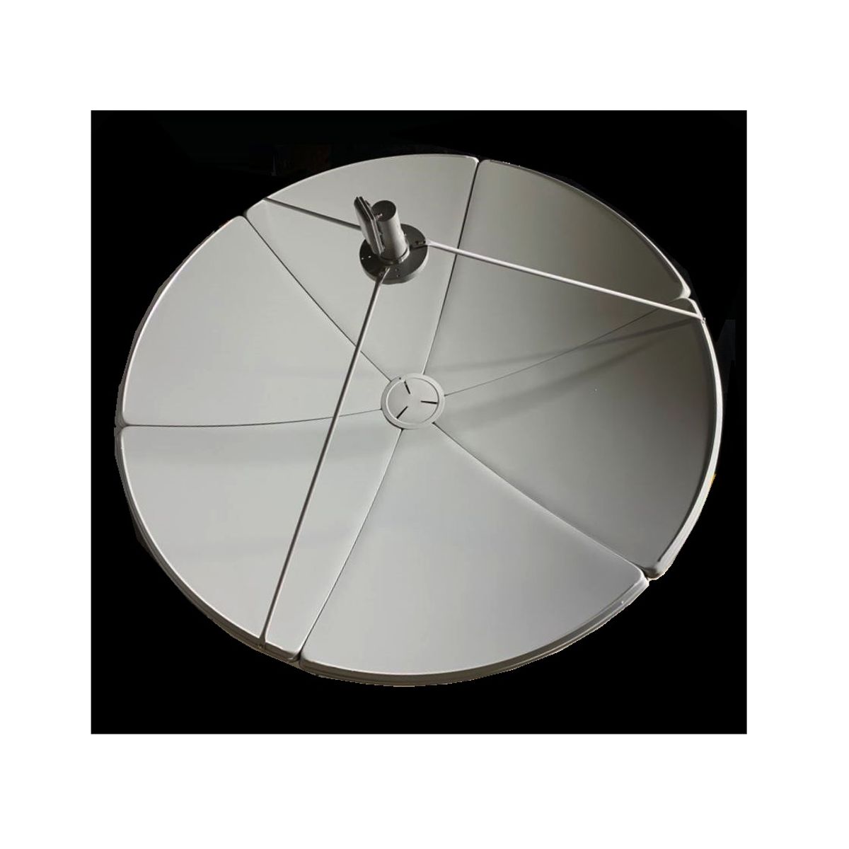 RST - ANTENA PARABOLICA SATELITAL 180CM 6 PETALOS FOCO CENTRAL BASE CIRCULAR