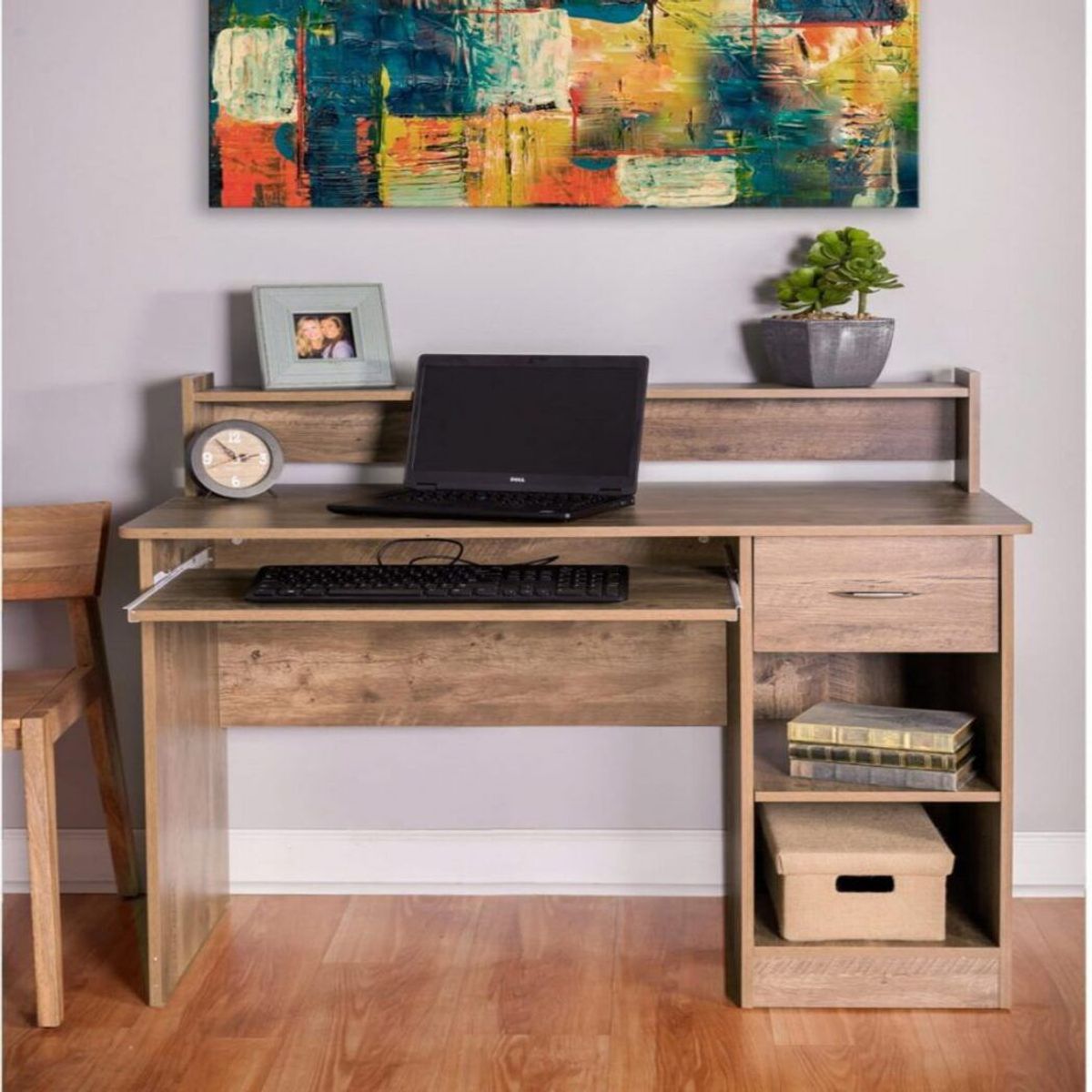 DECOHOME - Escritorio de Melamina Celta - Roble Rústico