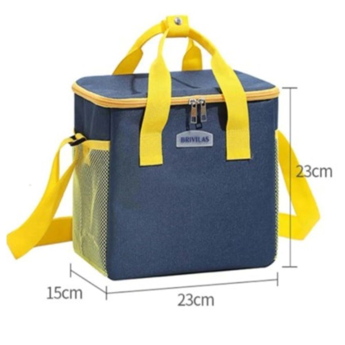 GENERICO - Lonchera Térmica 3 Compartimentos Bolsa Almuerzo Cierre Brivilas