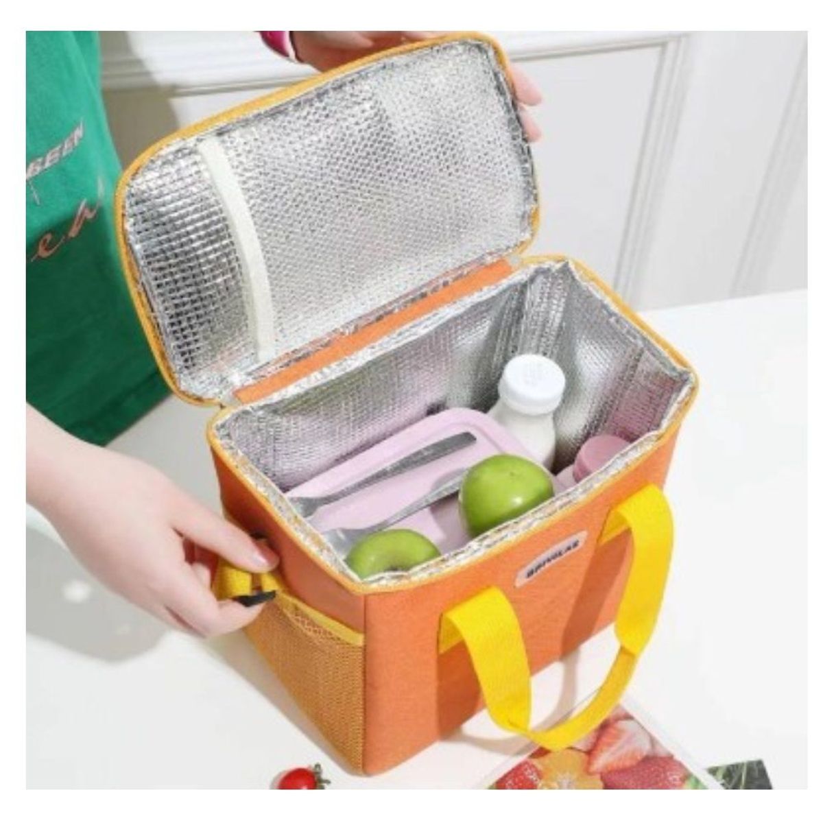 GENERICO - Lonchera Térmica 3 Compartimentos Bolsa Almuerzo Cierre Brivilas