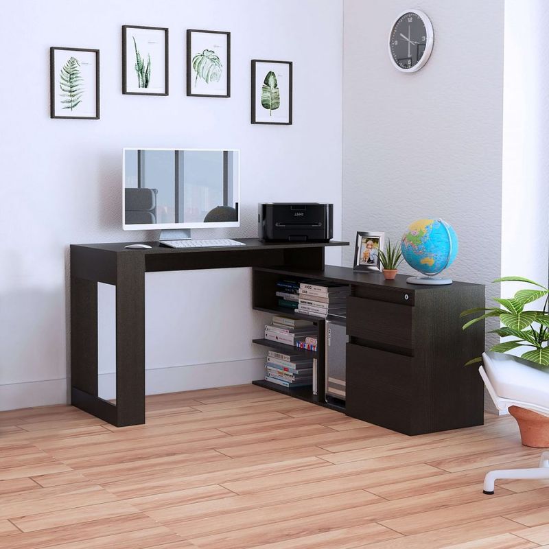 DECOHOME - Escritorio de Melamina Atalanta - Wengue