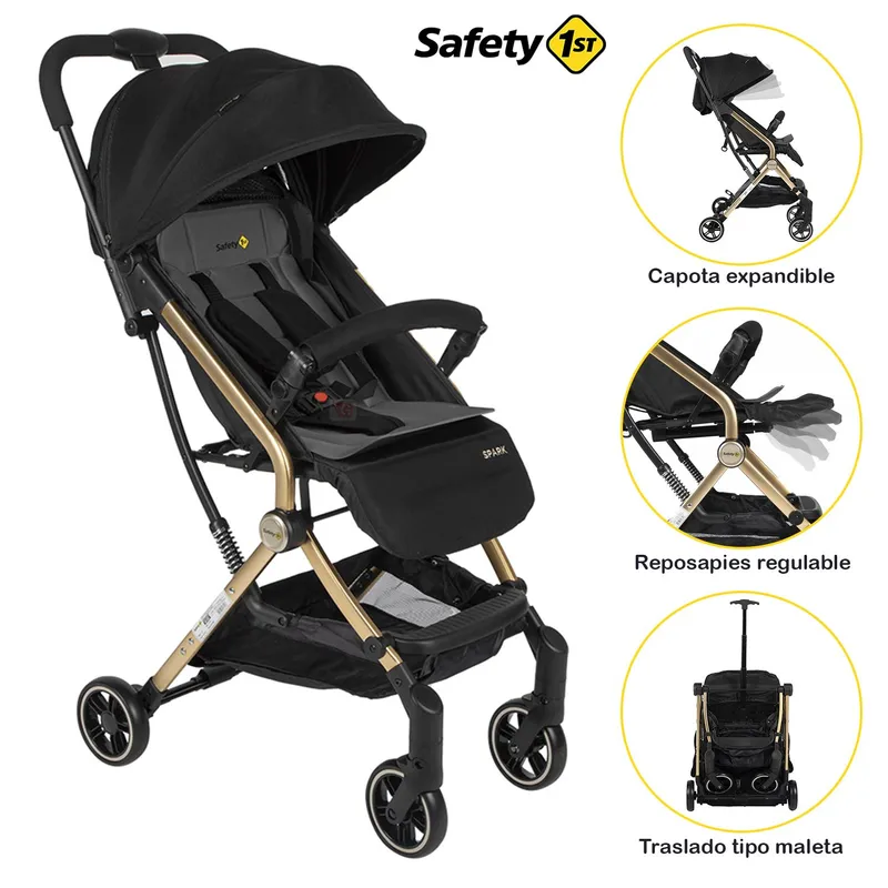 SAFETY 1ST - Coche de Paseo Compacto Spark BlackGold