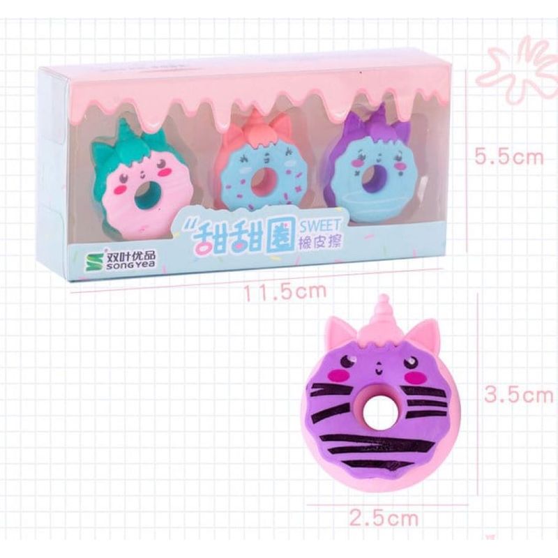 GENERICO - SET BORRADORES DONA X3 UNIDADES