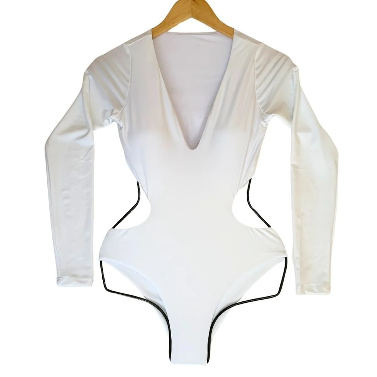 LIMA BIKINI - Ropa De Baño Entera Mujer Manga Larga escotado Lima Bikini