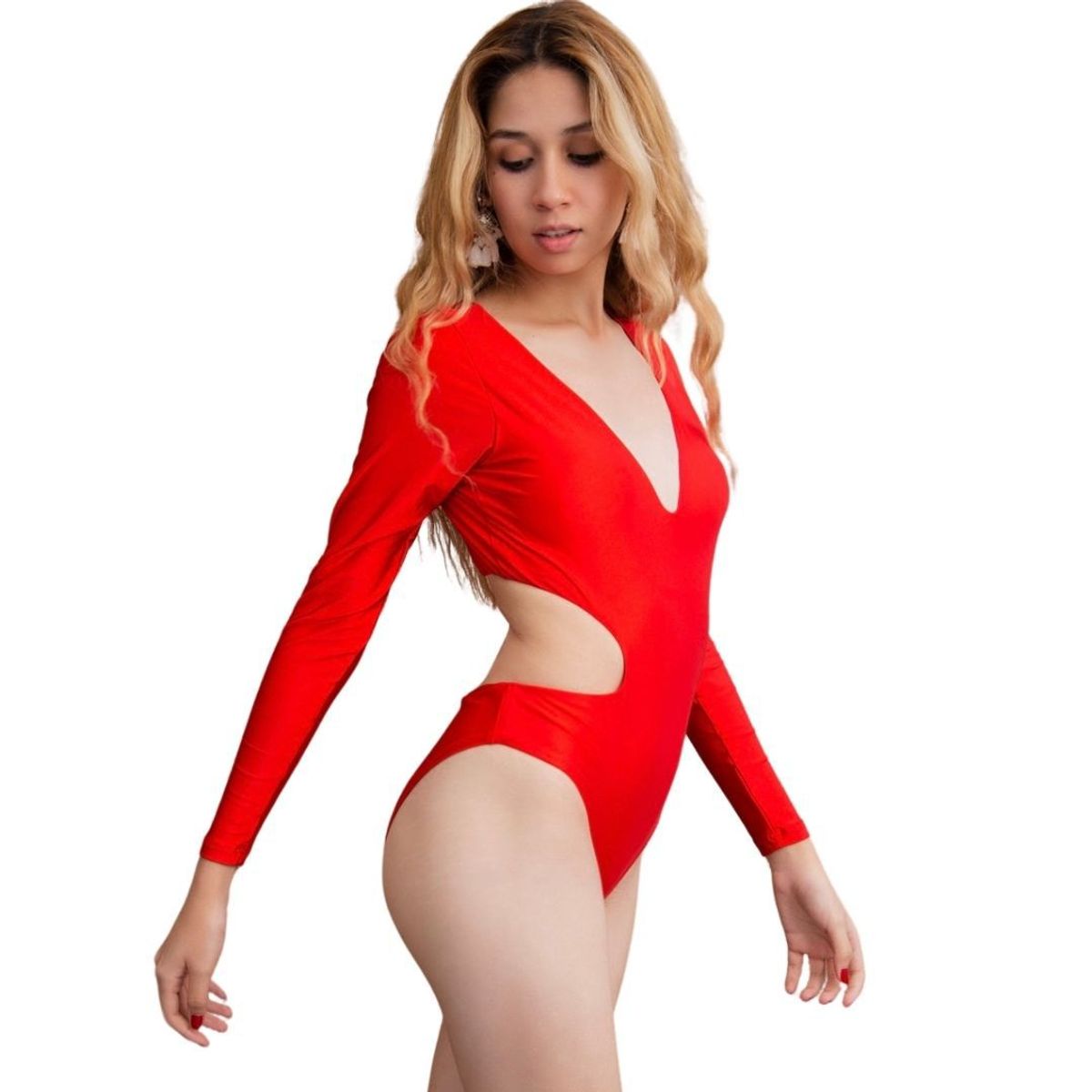 LIMA BIKINI - Ropa De Baño Entera Mujer Manga Larga escotado Lima Bikini